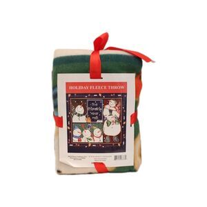 J&M Throw Fleece Snowmen New